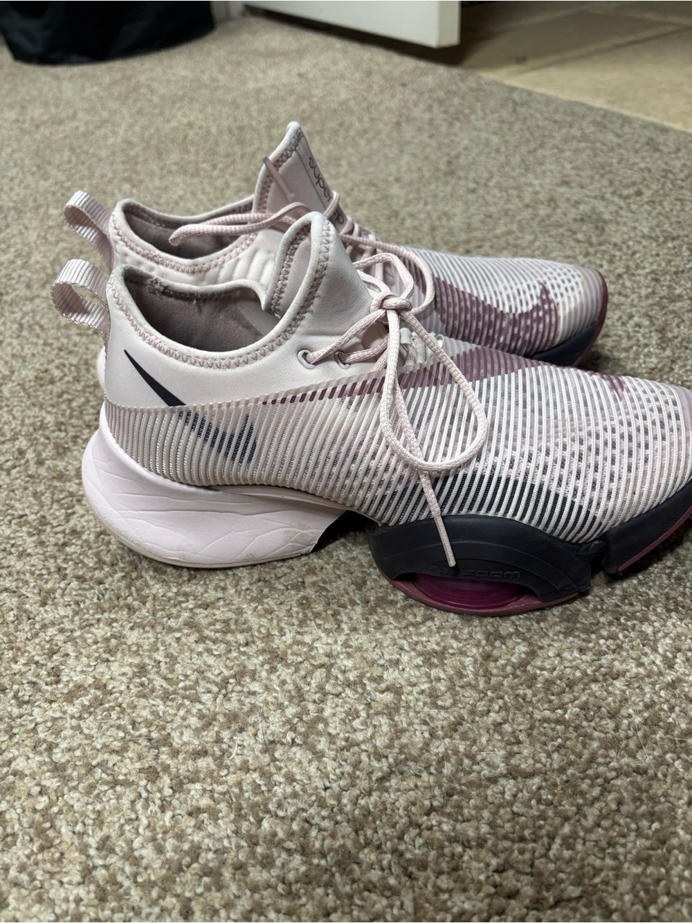 Nike SuperRep Women's Pale Pink and Mauve Athletic Sneakers - 8